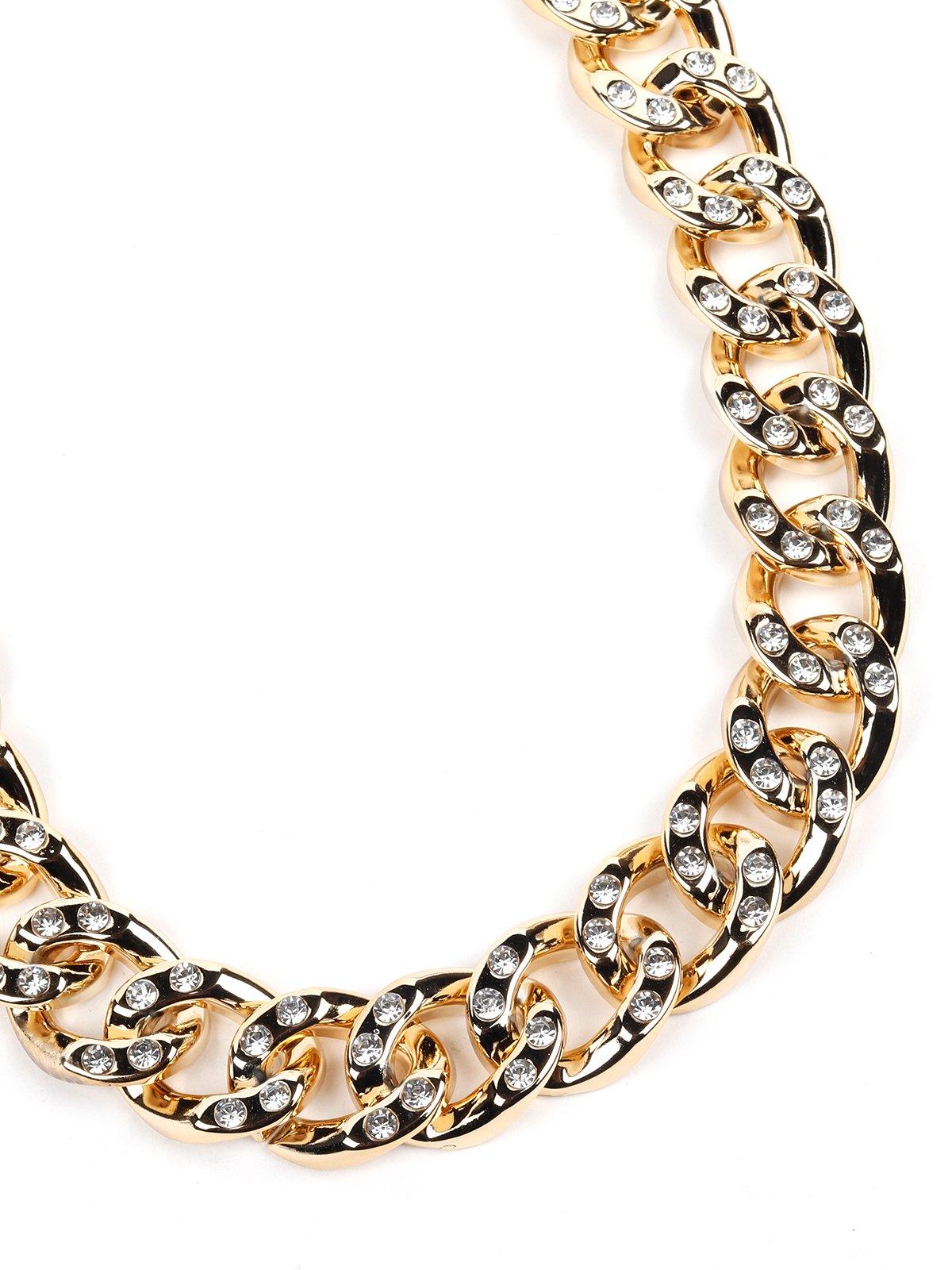 Women's Gold Chunky Interlinked Chain Necklace - Odette