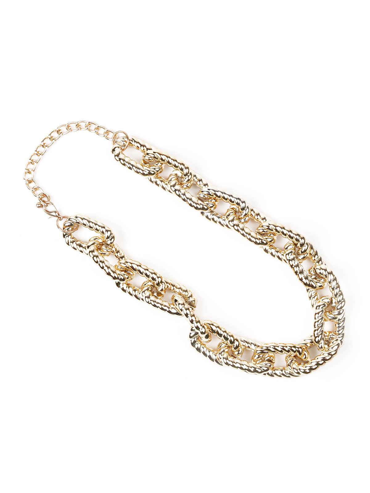 Women's Gold Color Chain Choker Neckpiece - Odette