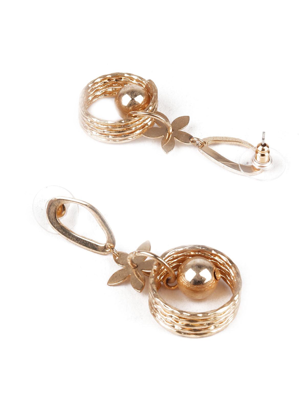 Women's Gold Color Dangler Earrings - Odette