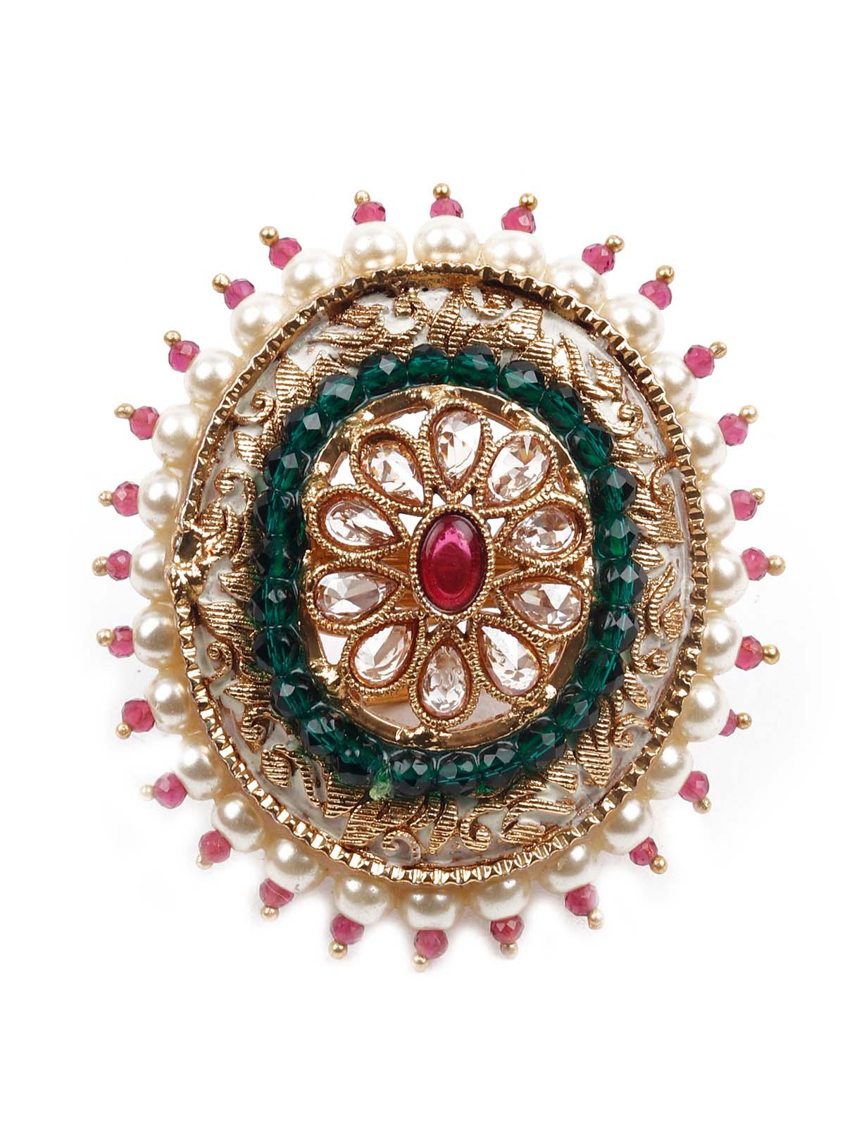 Women's Gold  Embellished Ring - Odette