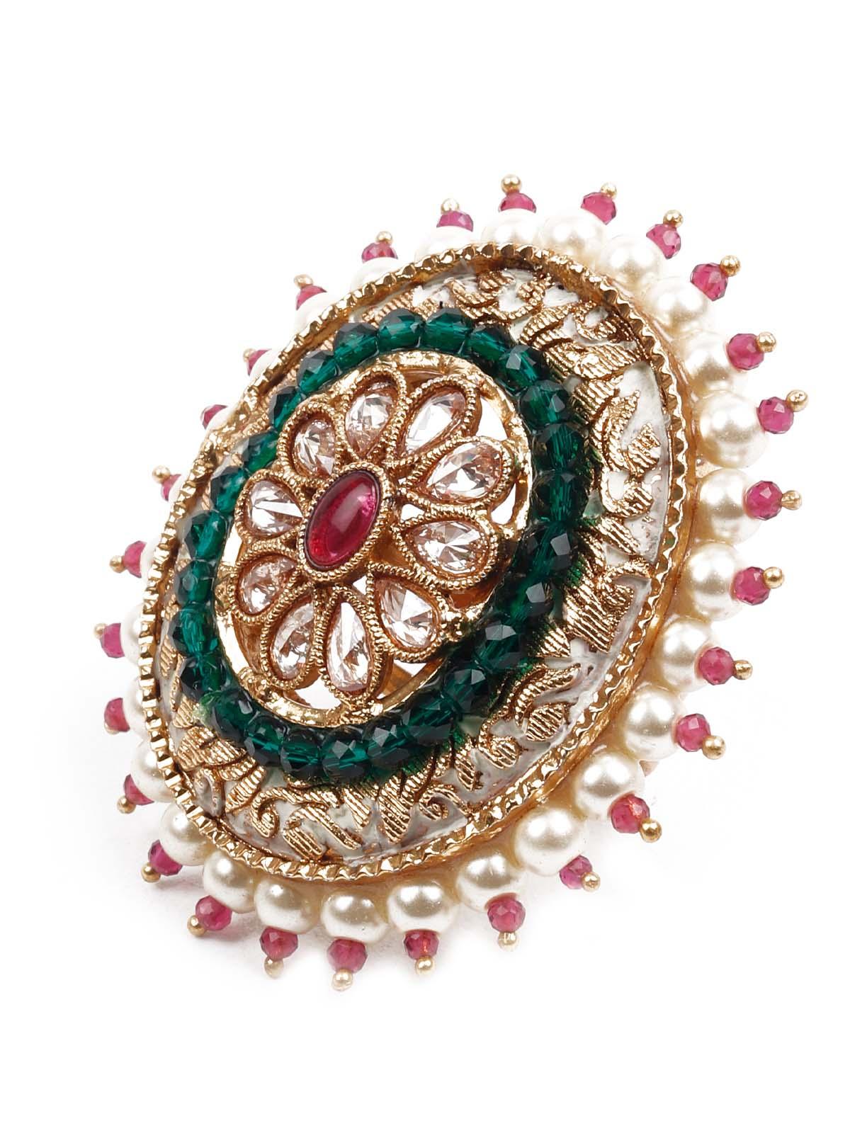 Women's Gold  Embellished Ring - Odette