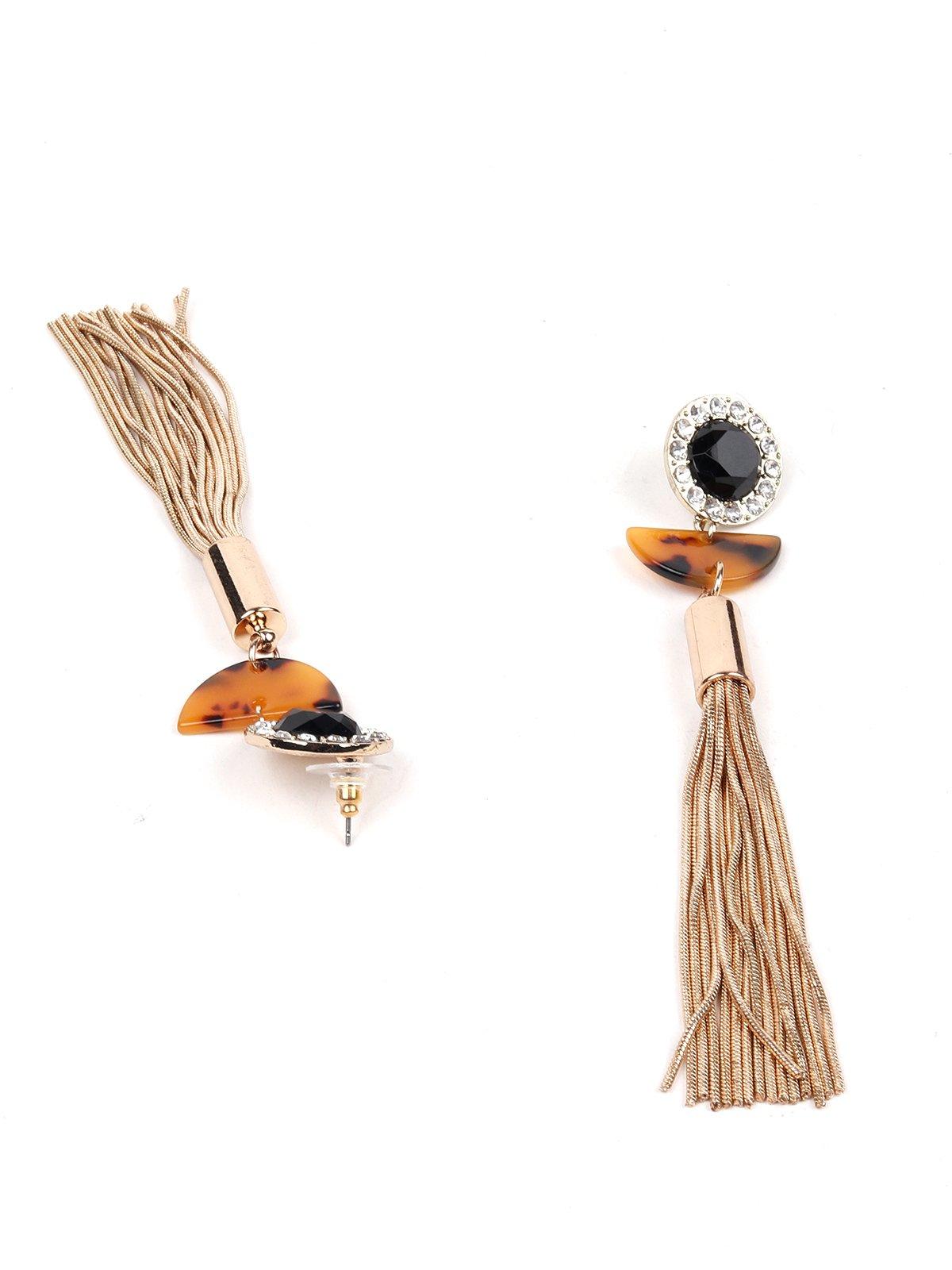 Women's Gold Finish Tassel Earrings - Odette