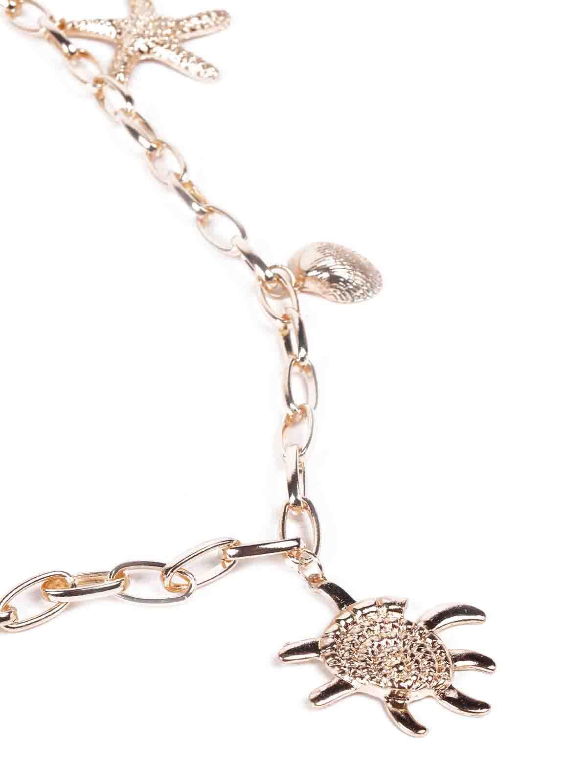 Women's Gold Necklace Embellished With Cute Charms - Odette