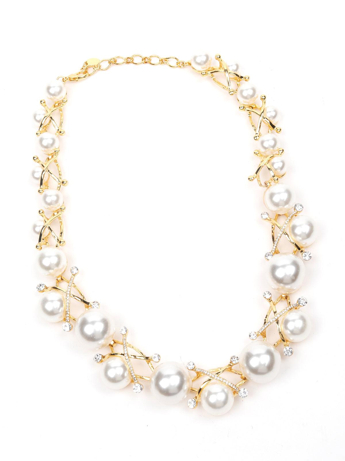 Women's Gold Stones Pearly Set - Odette