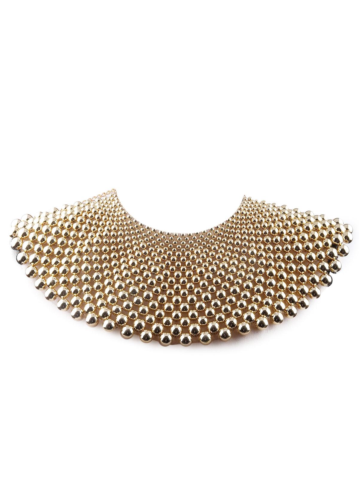 Women's Gold Stunning Statement Oversized Designer Necklace - Odette