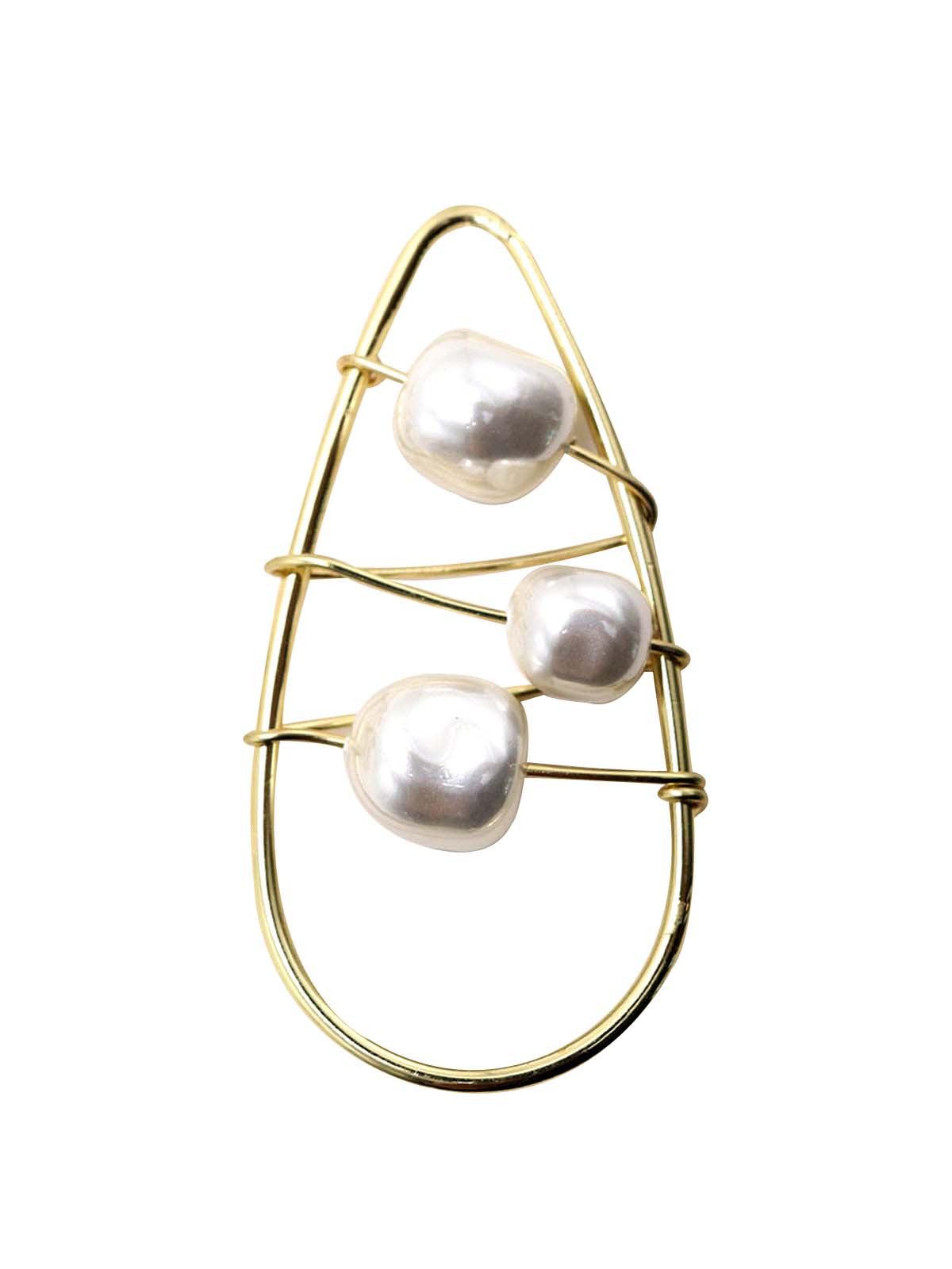 Women's Gold Tone Leafy Stylish Dangle Earrings - Odette