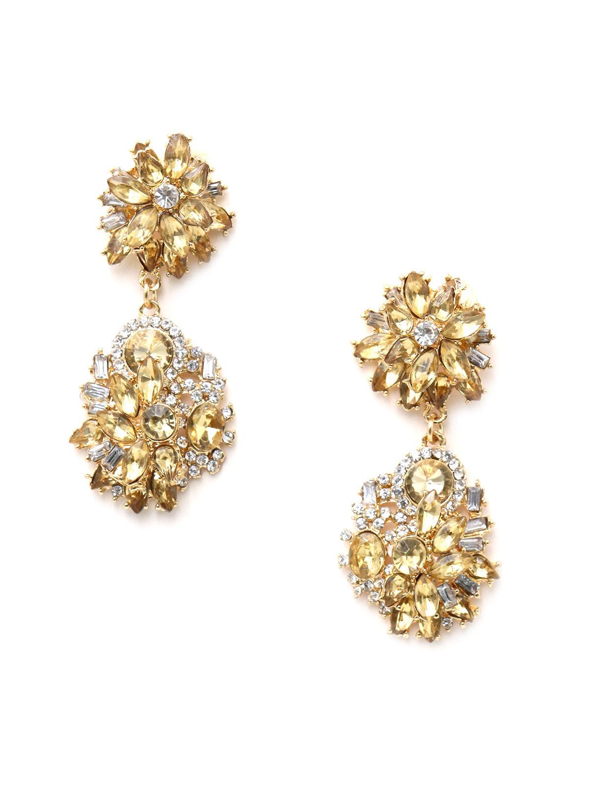 Women's Golden Bouquet Dangle Earrings - Odette