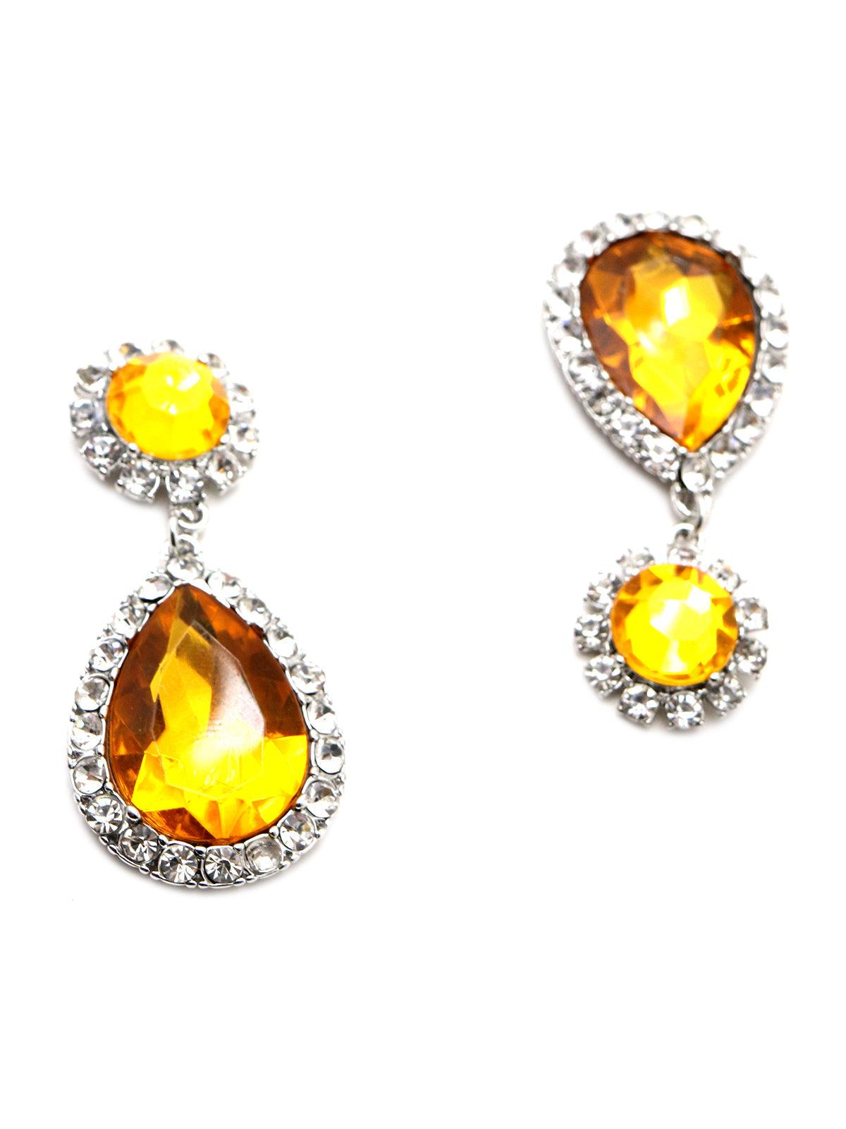 Women's Golden Brilliant Drop Earrings - Odette
