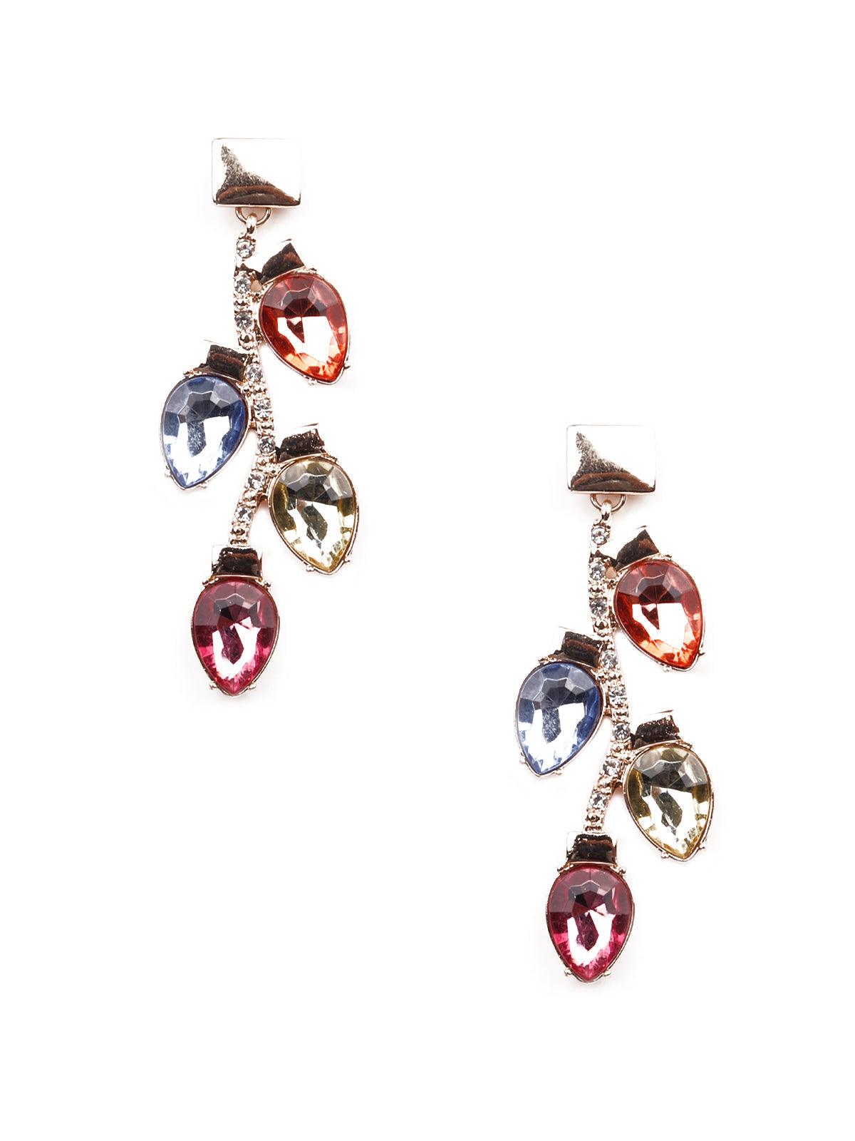 Women's Gorgeous Artificial Crystal Multicolour Drop Earrings - Odette