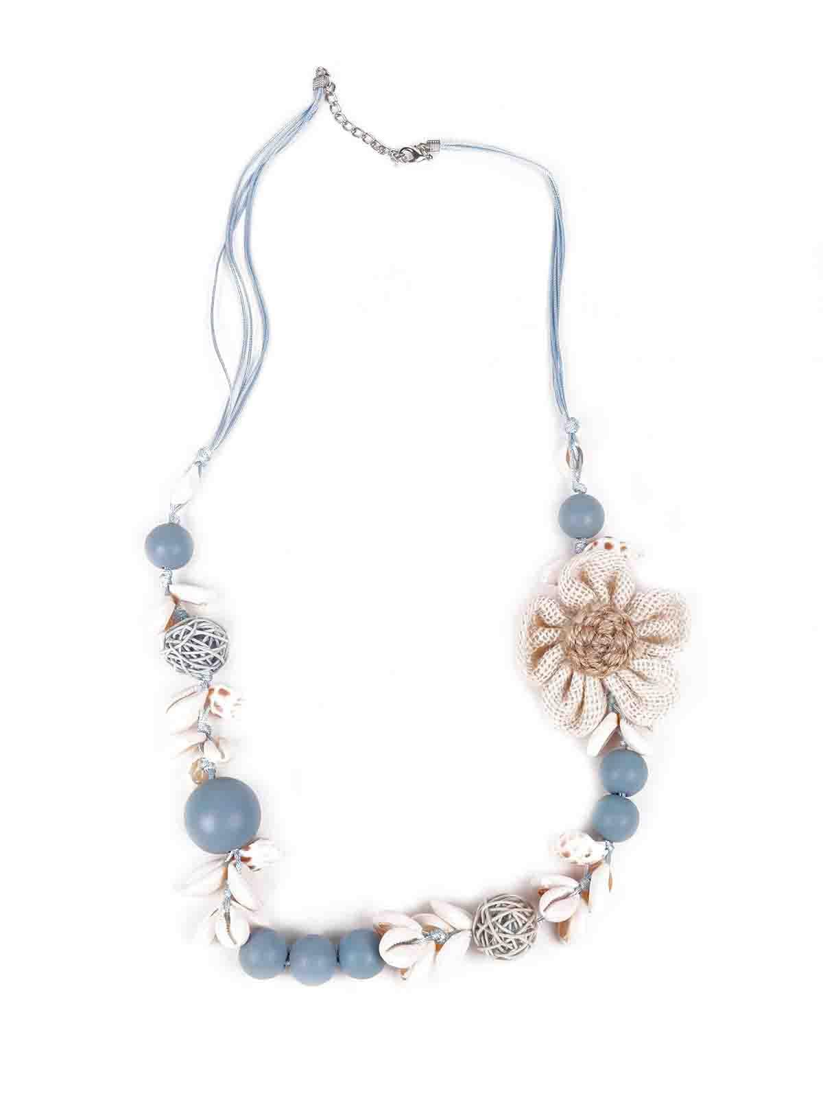 Women's Gorgeous Creamy Dusk Blue Necklace - Odette