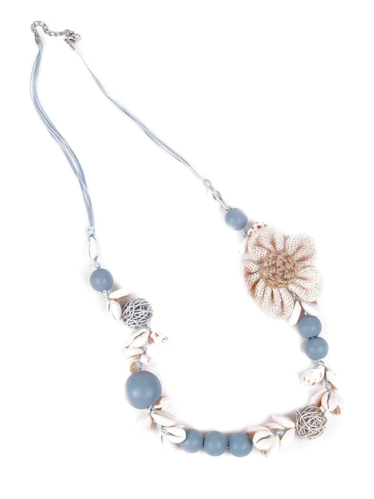 Women's Gorgeous Creamy Dusk Blue Necklace - Odette