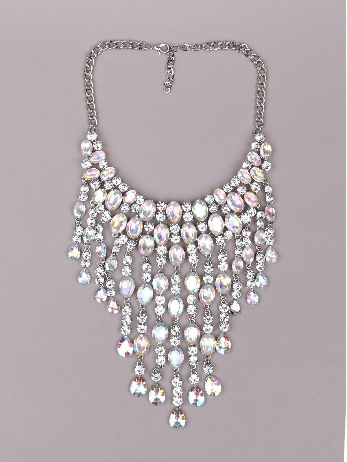 Women's Gorgeous Crystal Dropping Necklace Princess Necklace - Odette