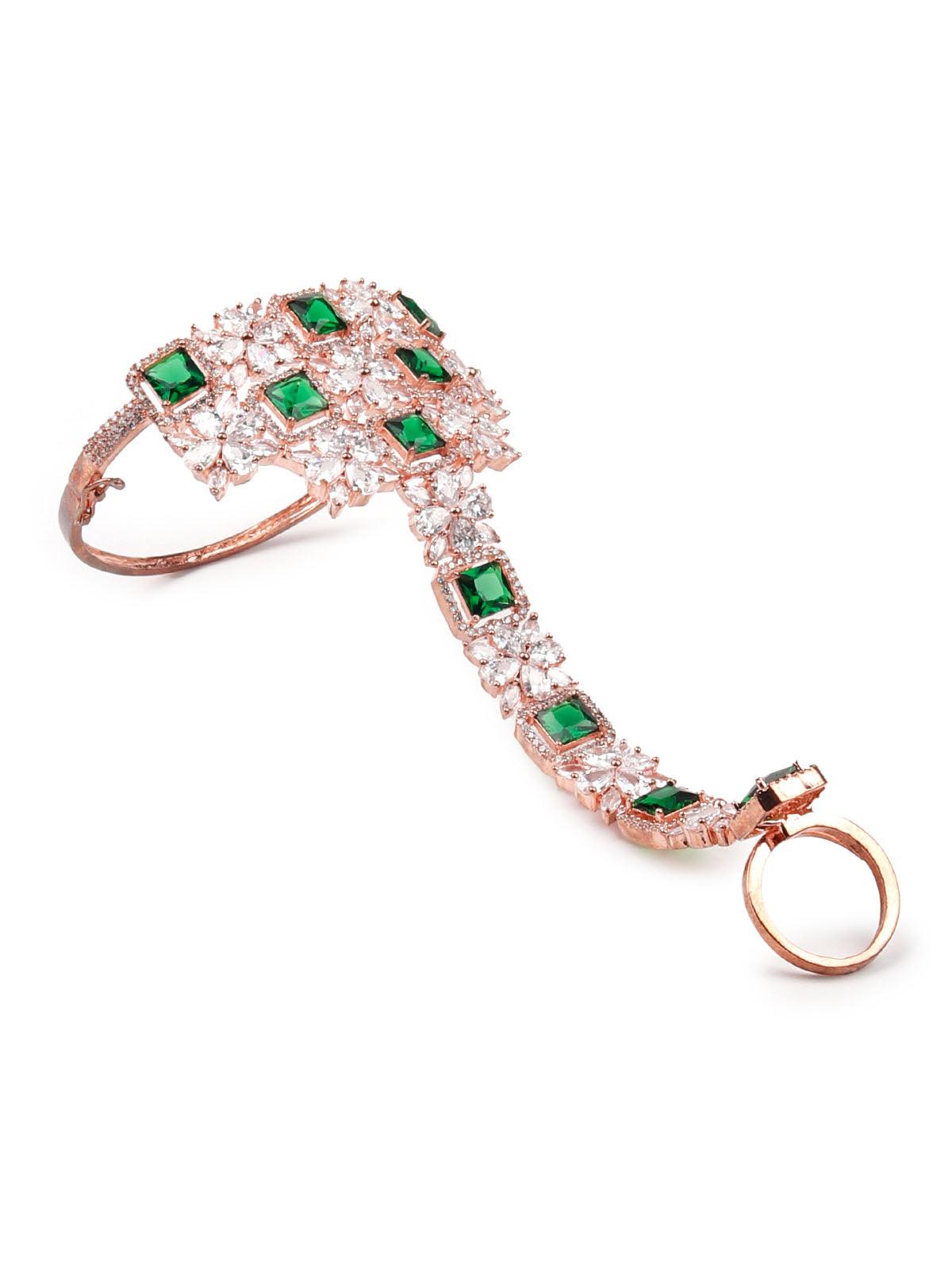 Women's Gorgeous Deep Gold-Tone Bracelet Ring For Women - ODETTE