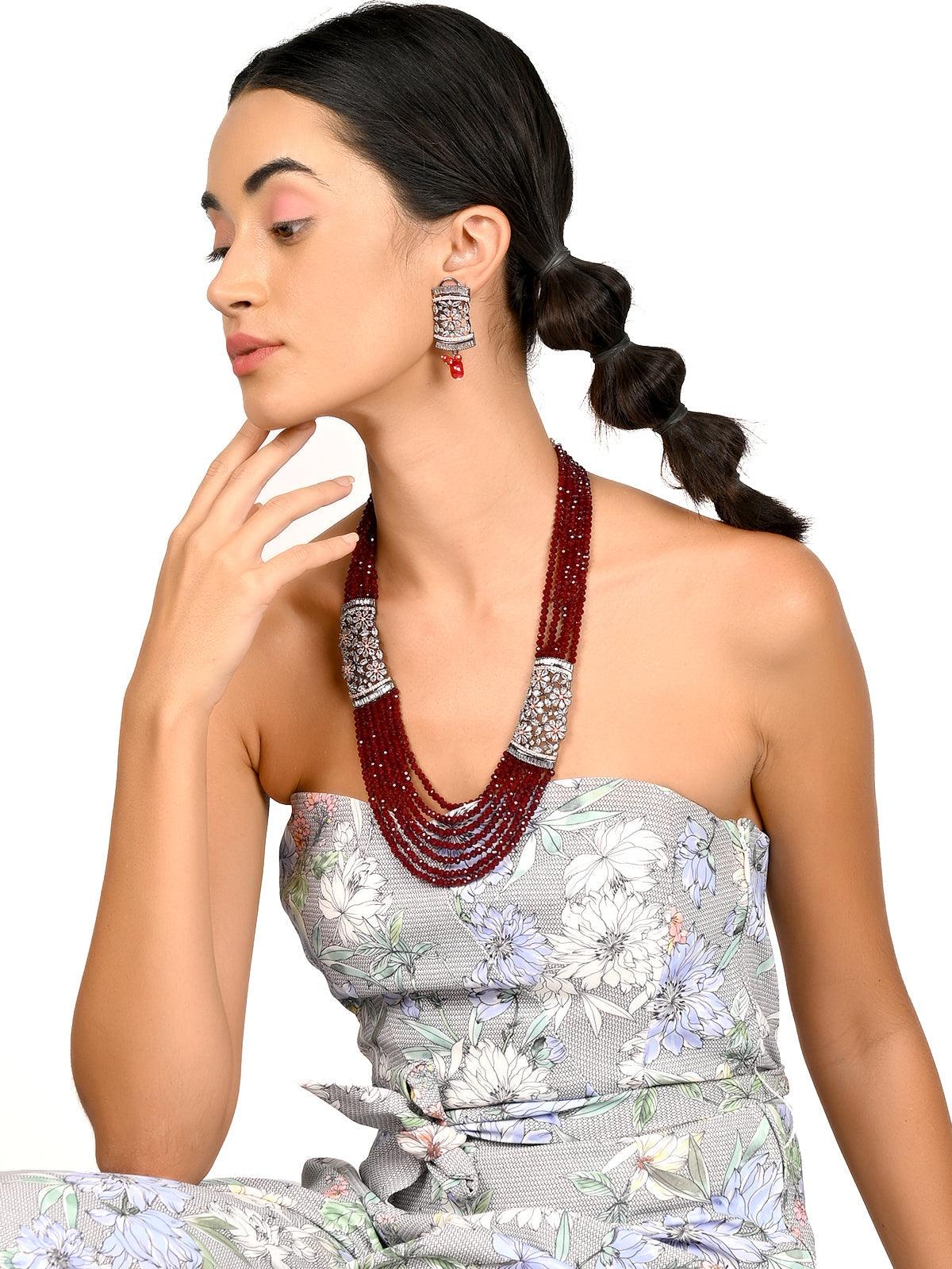 Women's Gorgeous Floral Layered Necklace Set - Odette
