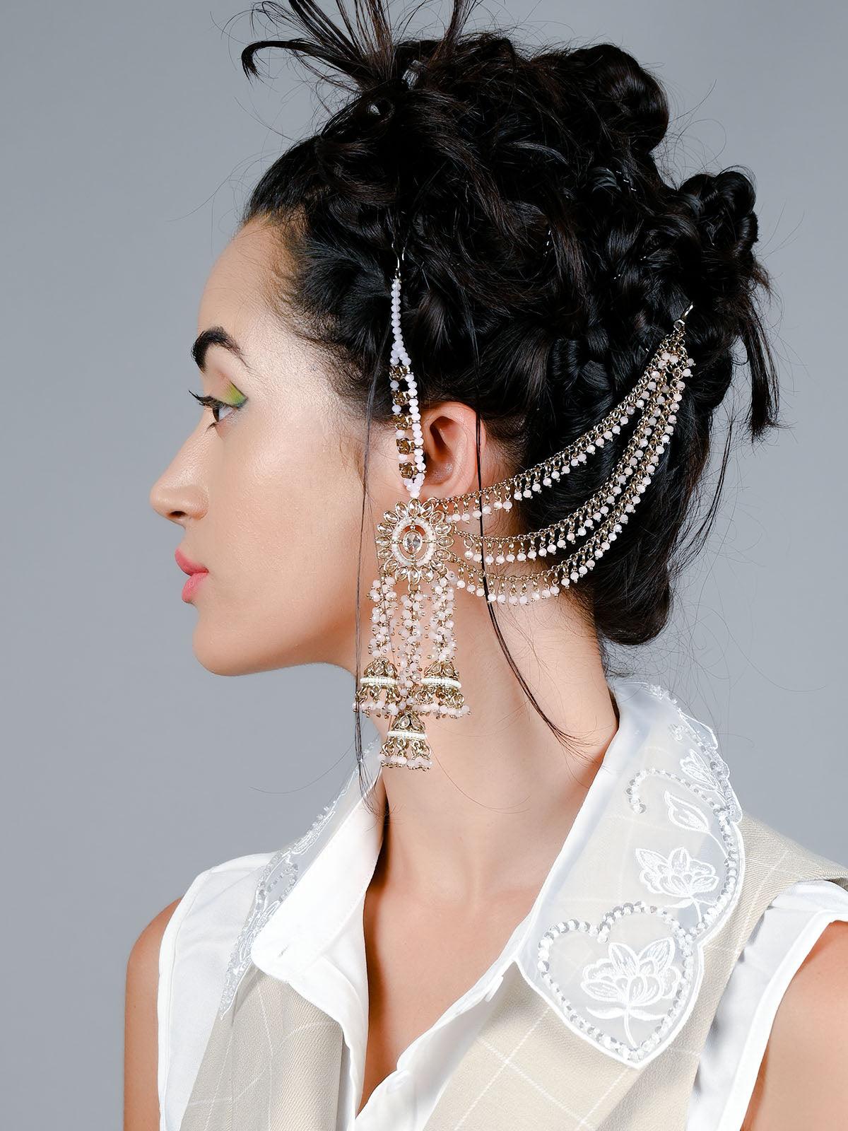 Women's Gorgeous Fully Embellished Ear Chain - ODETTE