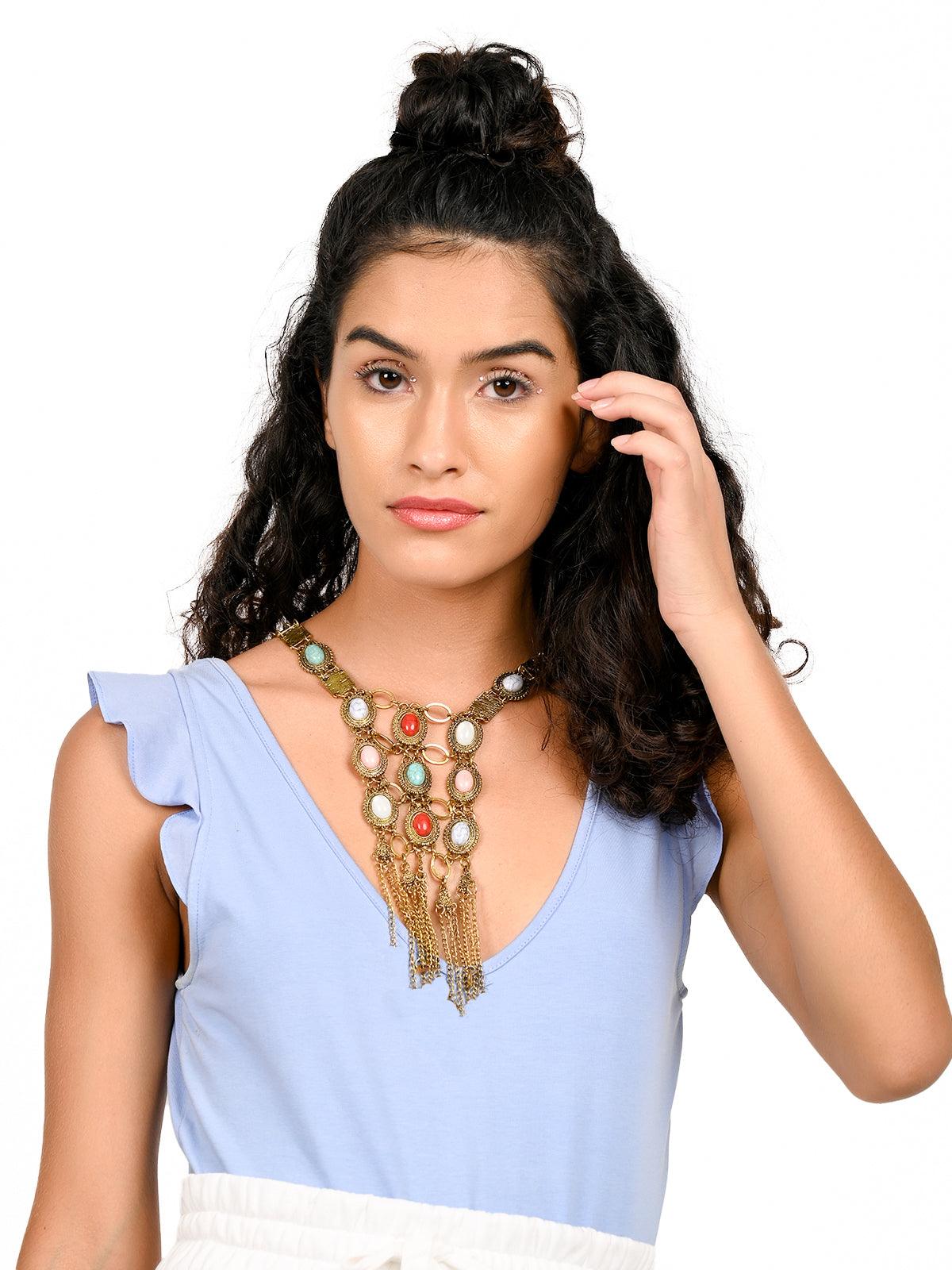 Women's Gorgeous Gold Boho Style Necklace For Women - Odette