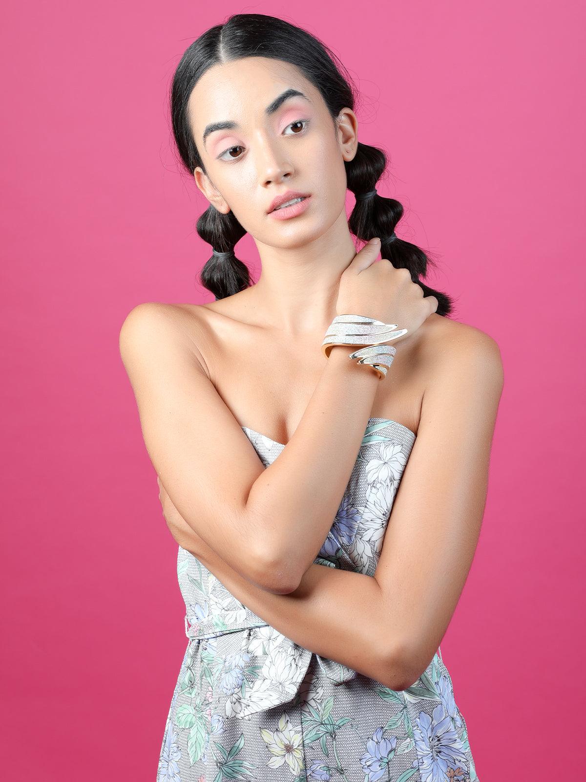 Women's Gorgeous Multicoloured Shimmering Designer Bracelet - Odette