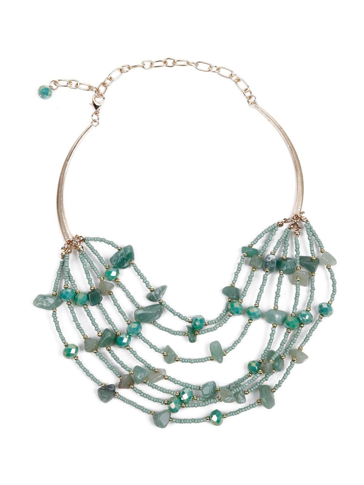 Women's Gorgeous Sea Green Colour Necklace - Odette