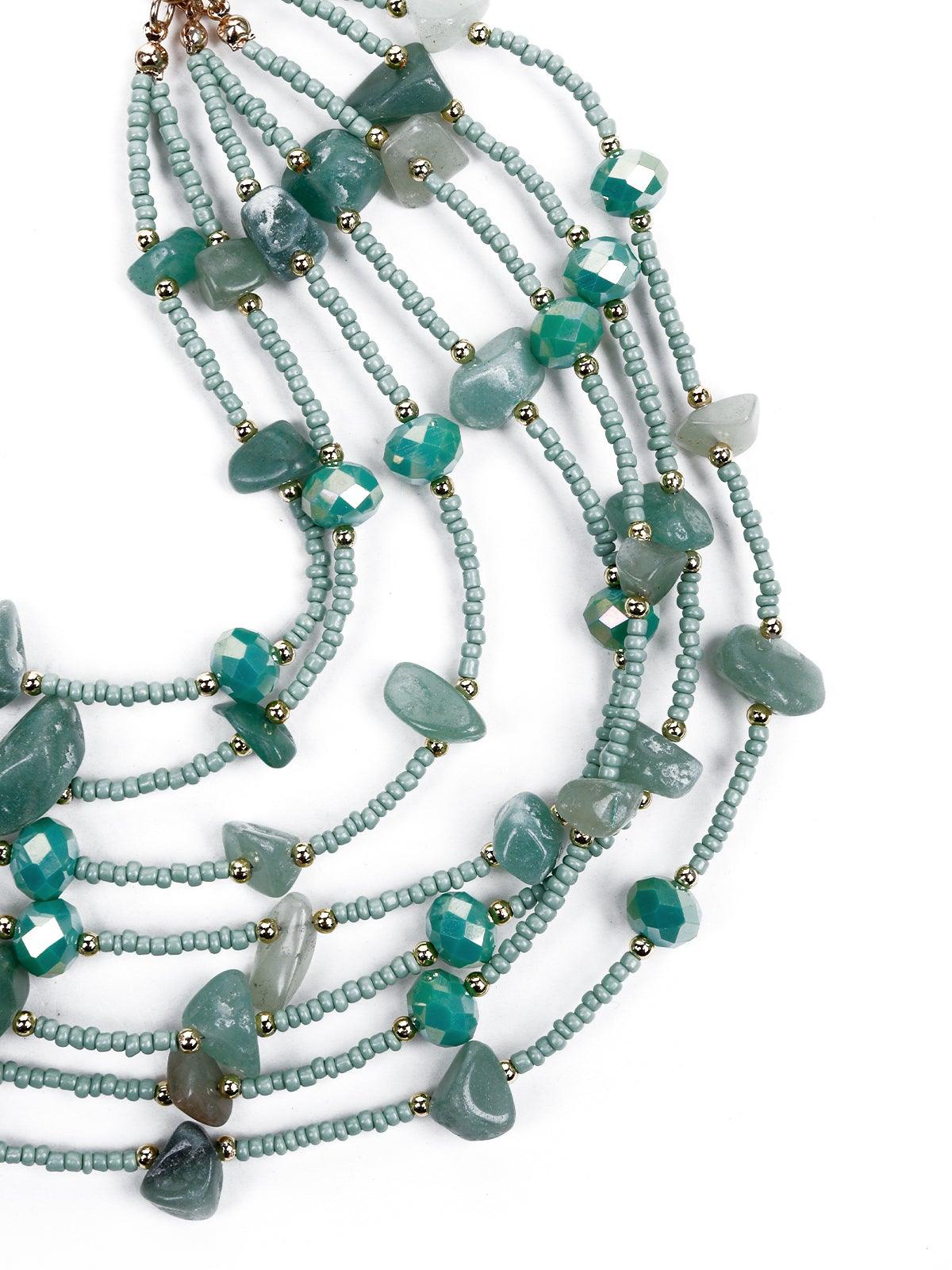 Women's Gorgeous Sea Green Colour Necklace - Odette