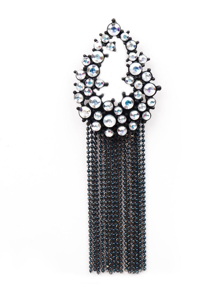Women's Gorgeous Silver Teardrop Tassel Earring