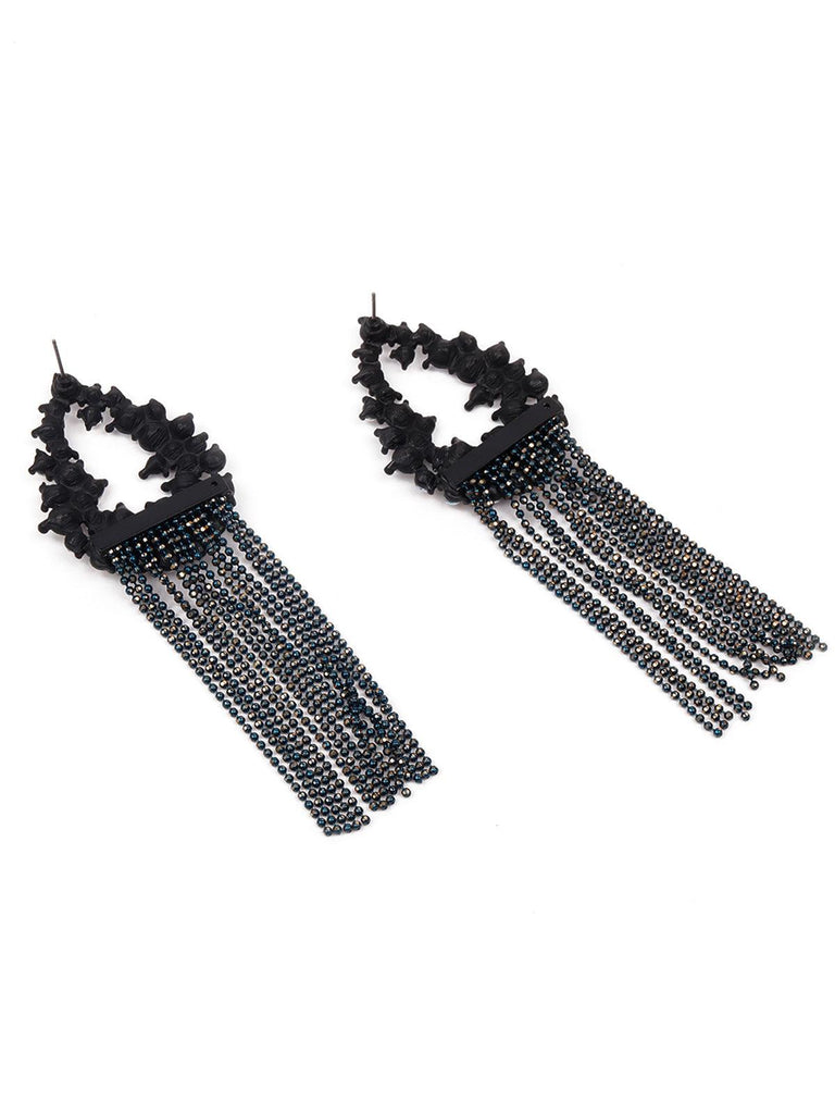Women's Gorgeous Silver Teardrop Tassel Earring