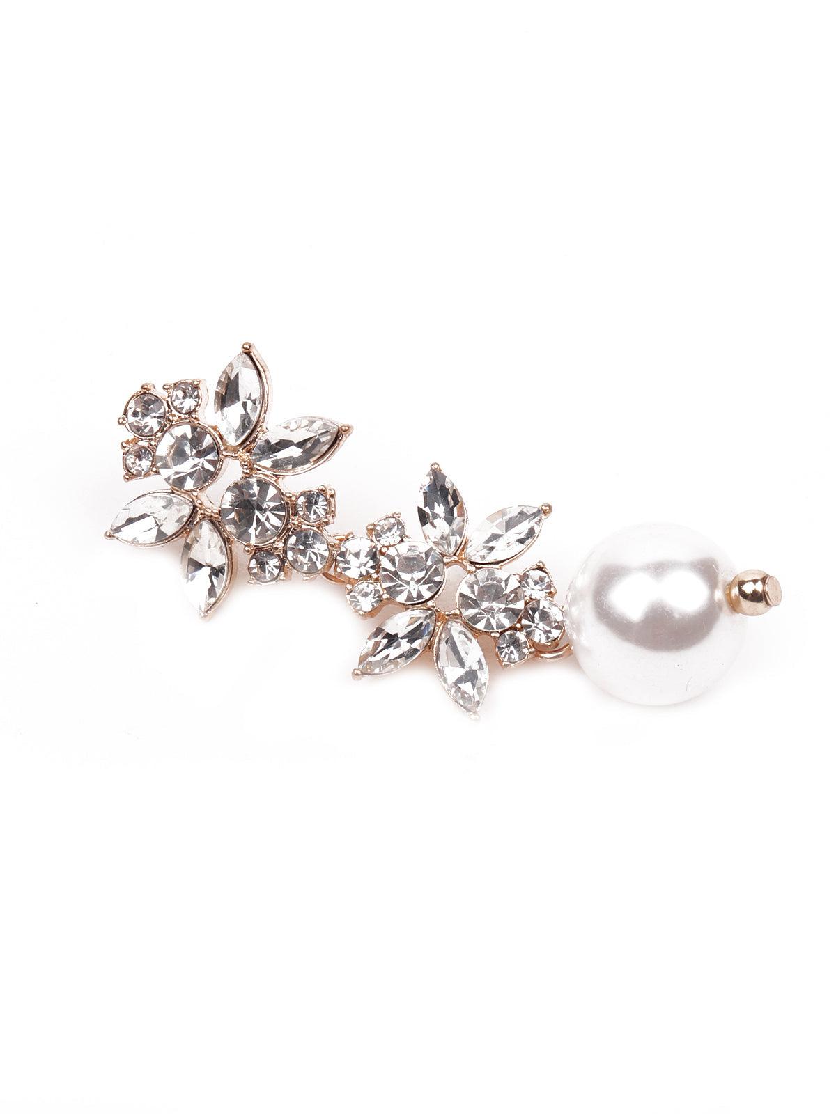 Women's Gorgeous Sparkling Floral Drop Earrings - Odette
