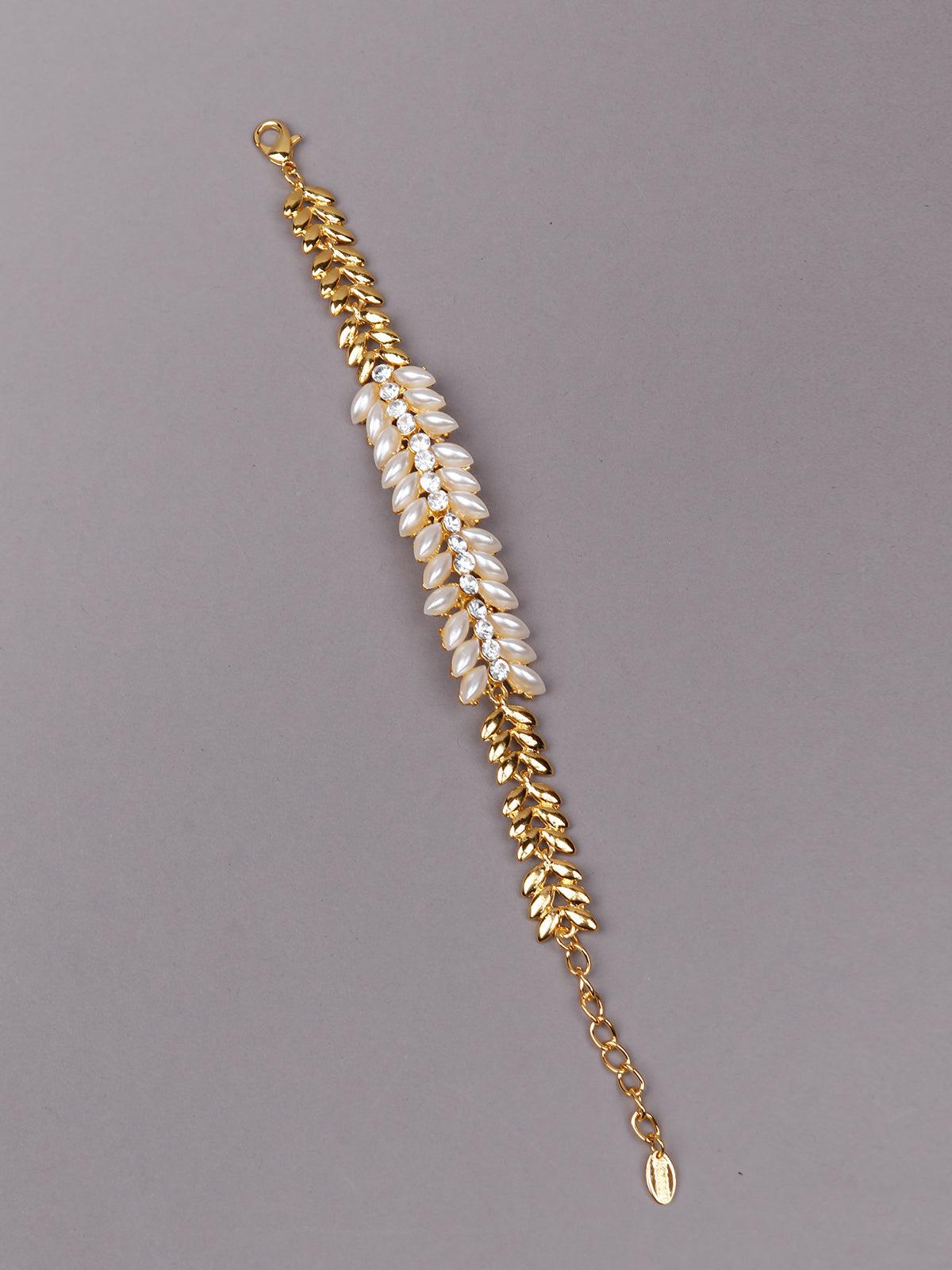 Women's Gorgeous Studded Necklace Set - Gold - Odette