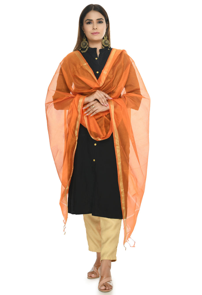 Women's Banarsi Chanderi Piping Dupatta Mfd0031