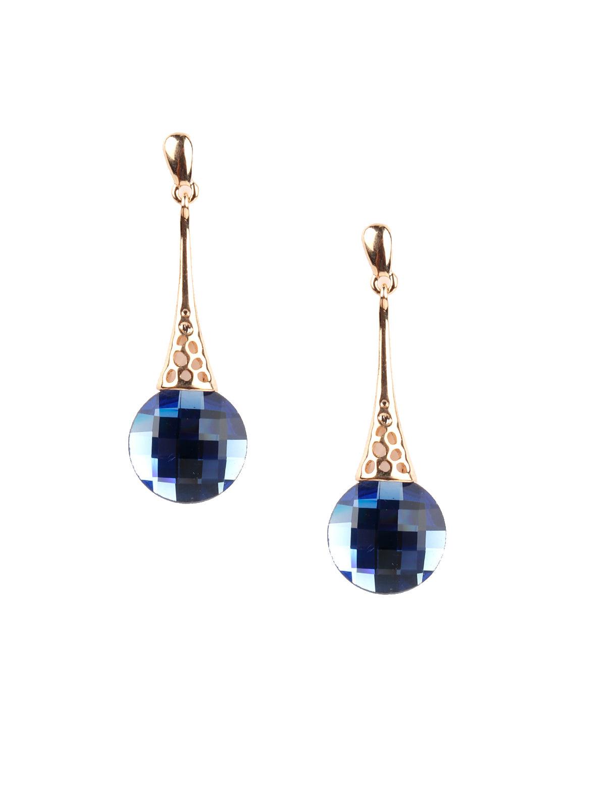Women's Grace Sapphire Blue Crystal Earrings - Odette