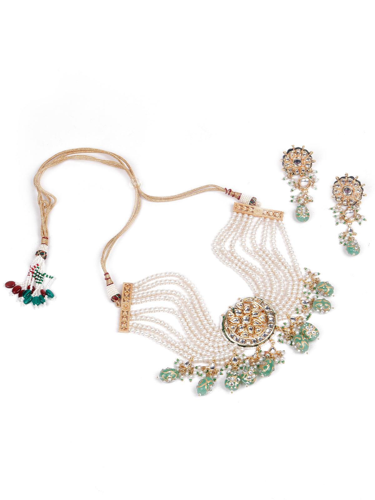 Women's Green Stunning Royal Jewellery Set - Odette