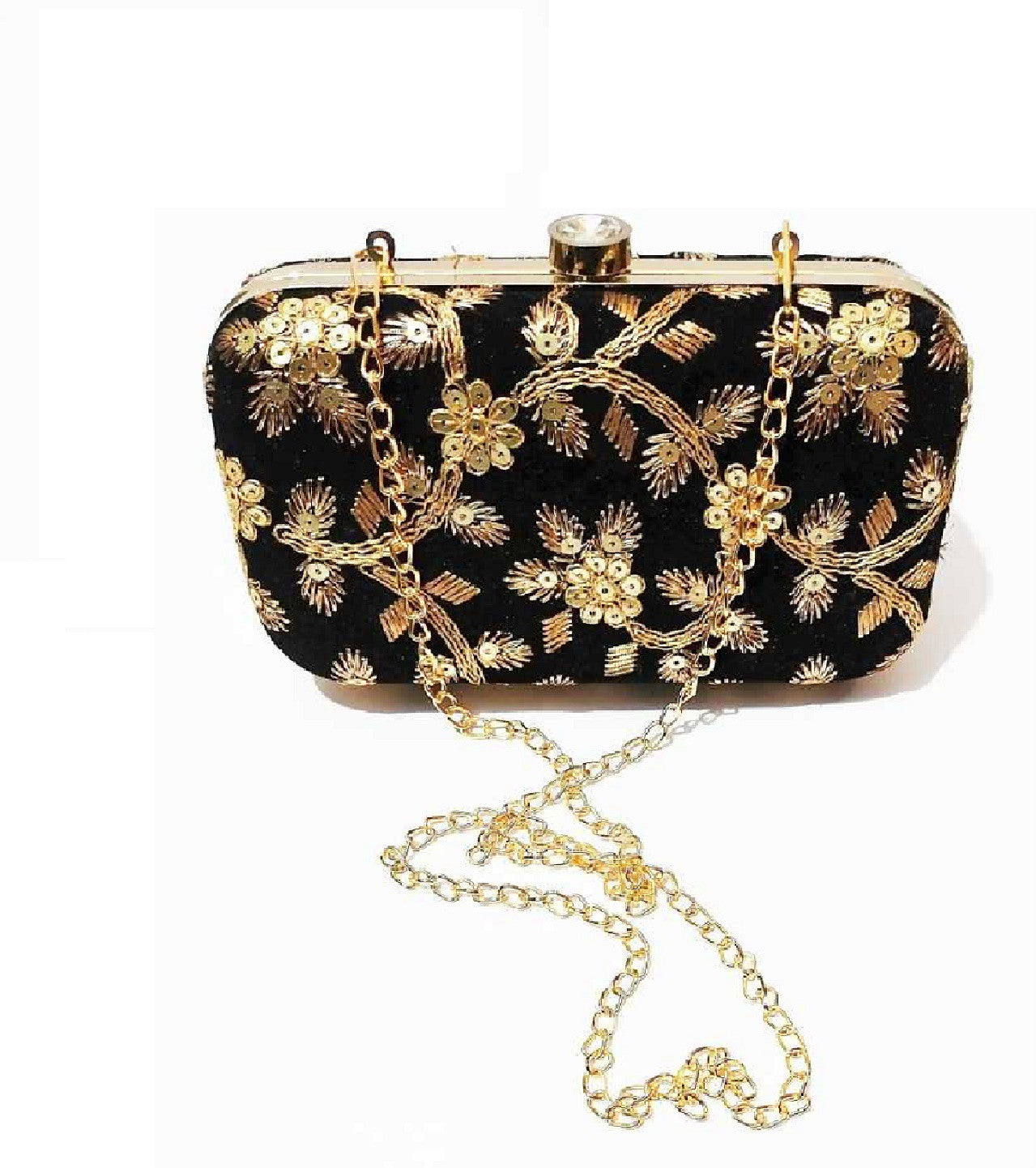 PURSEO Clutch Purses Handbag for Wedding Cocktail Party Bride Indian With  Handle For Women and Girls (Golden 006) : Amazon.in: Fashion