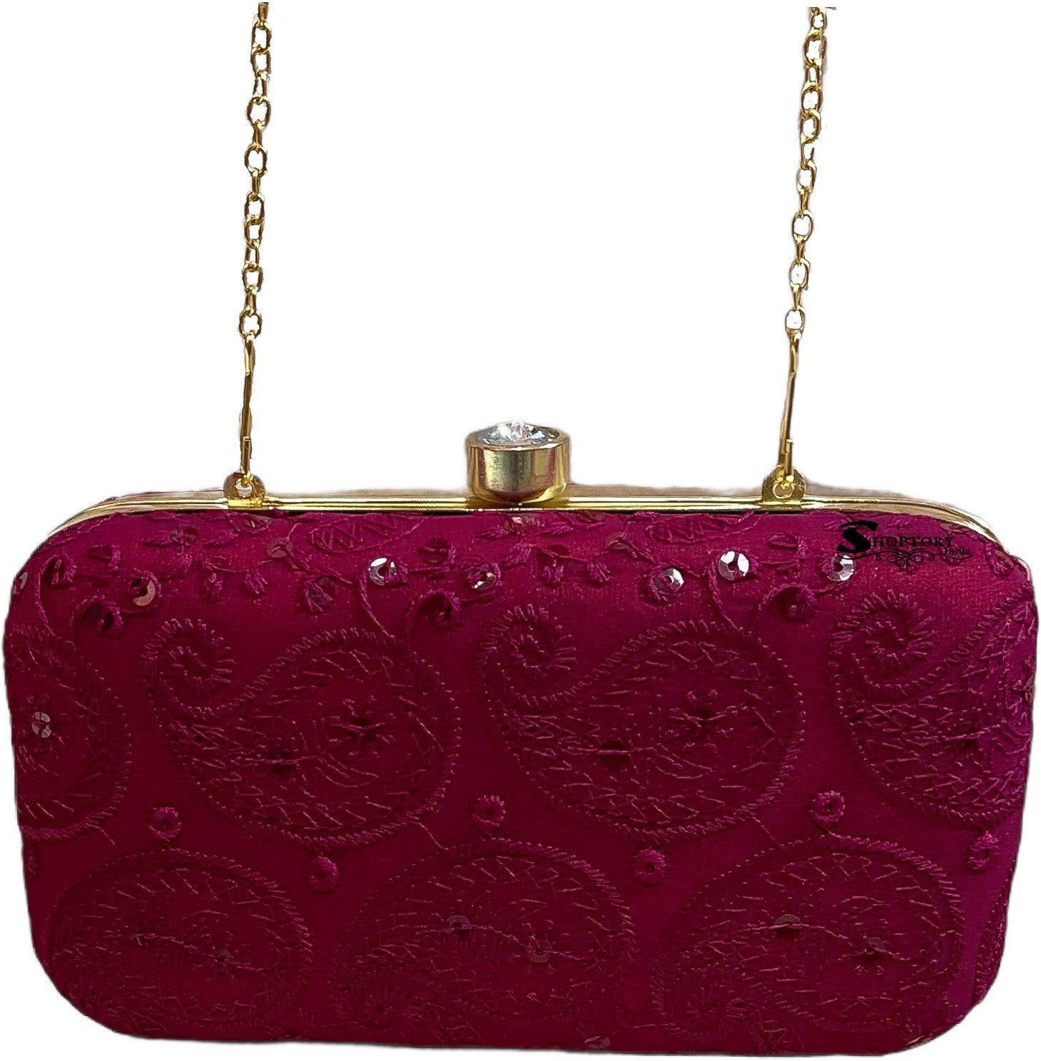 Women's Chickenkari Embroidered Crossbody Belt Sling Bag With Clutch  Wine - Ritzie