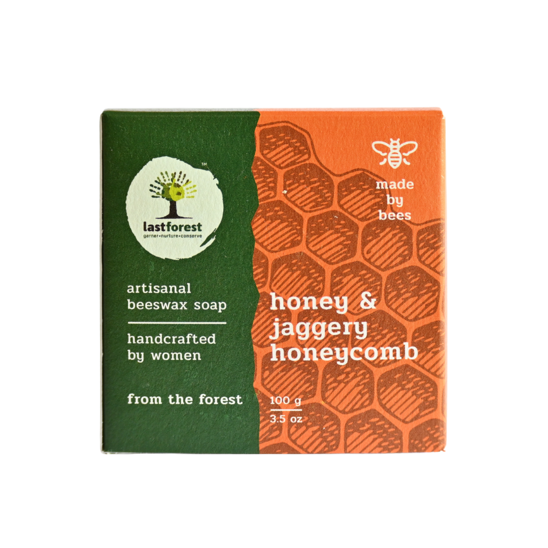 Artisanal Handmade 'Honeycomb' Beeswax Soap – Honey & Jaggery - Last Forest