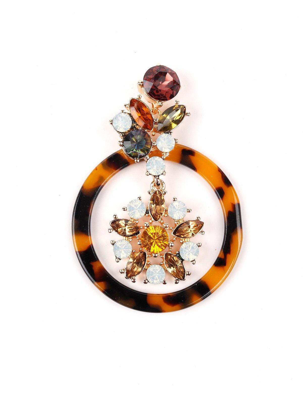 Women's Hoop Crystal Embellished Earrings - Odette