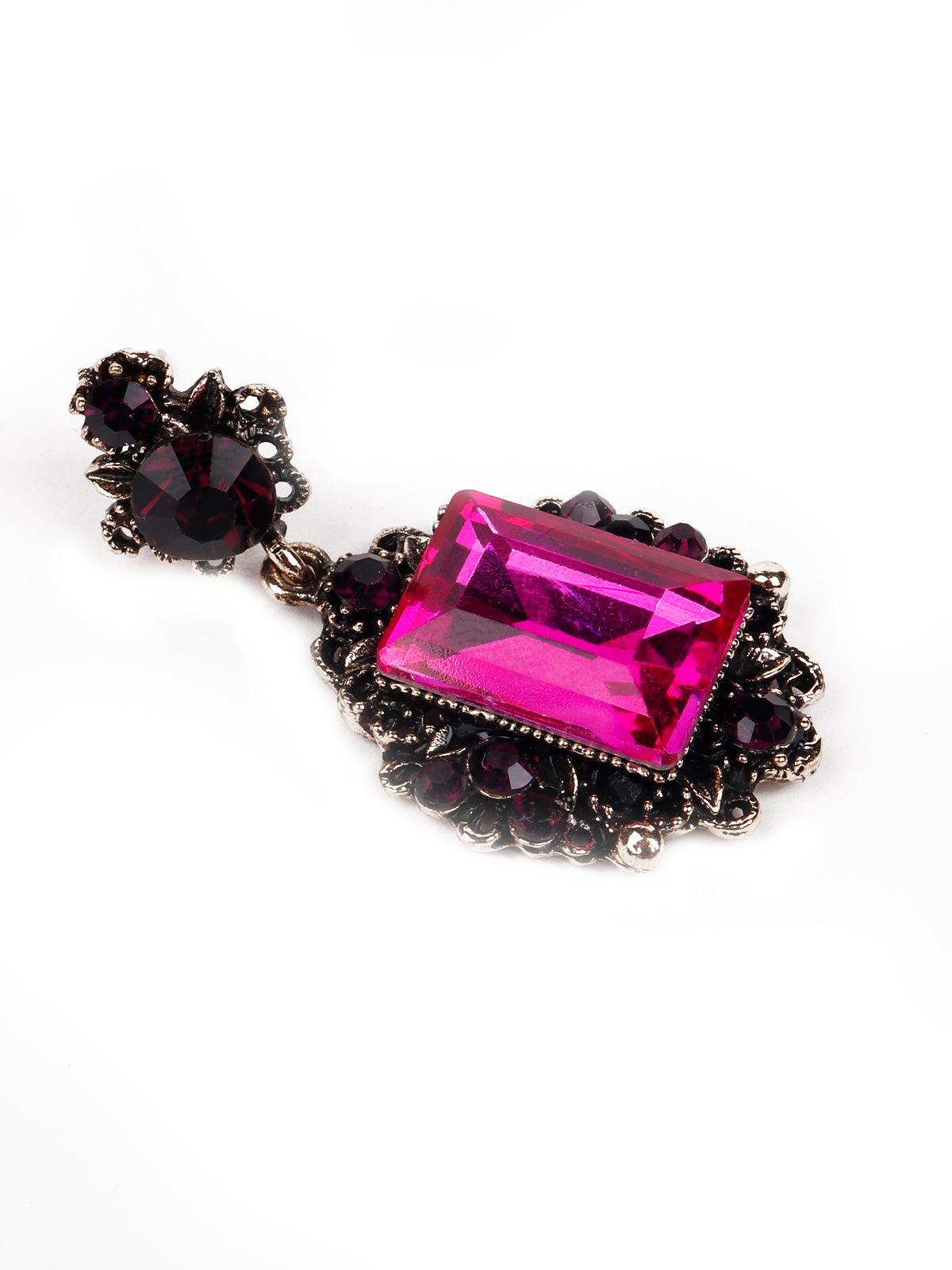 Women's Hot Pink Beautiful Drop Earrings - Odette