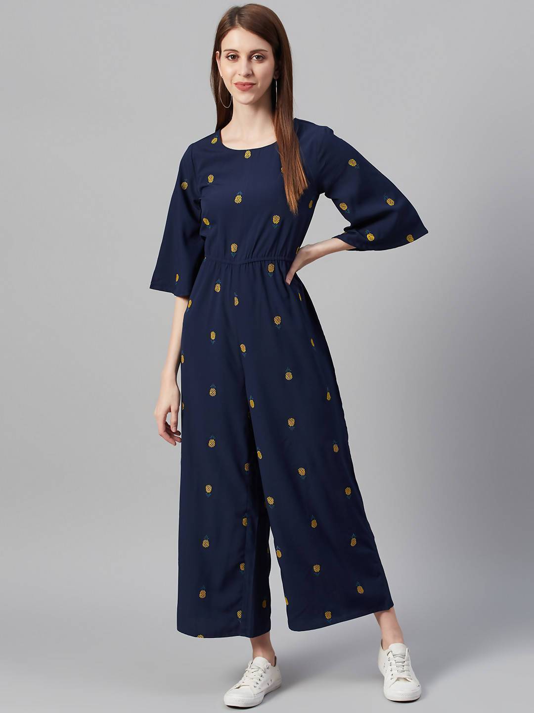 Buy_Women's_Darkblue_Micro_Poly_Embroidered_Ethnic_Jumpsuit_Online_Trendia
