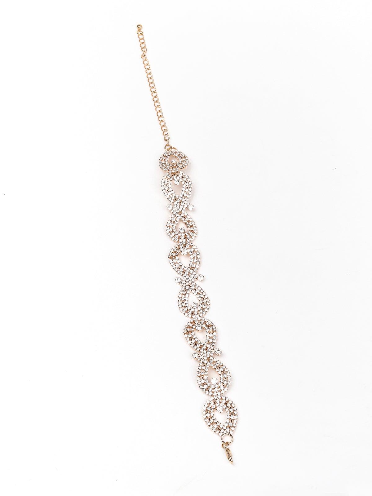 Women's Infinity Designer Studded Choker Necklace-Gold - Odette