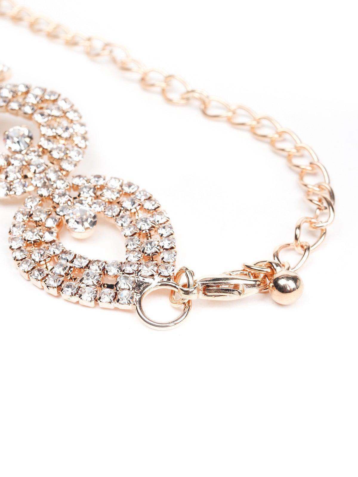 Women's Infinity Designer Studded Choker Necklace-Gold - Odette