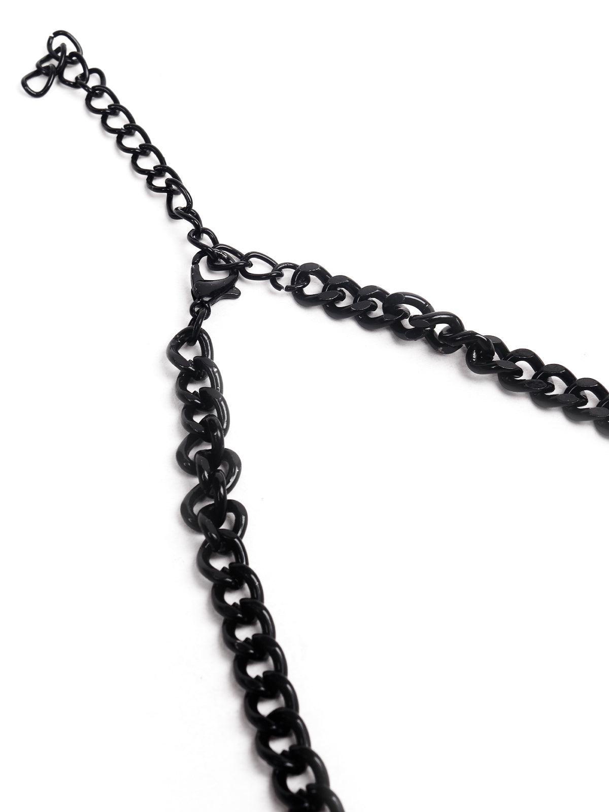 Women's Jet Black Beauty Embellished Necklace - Odette