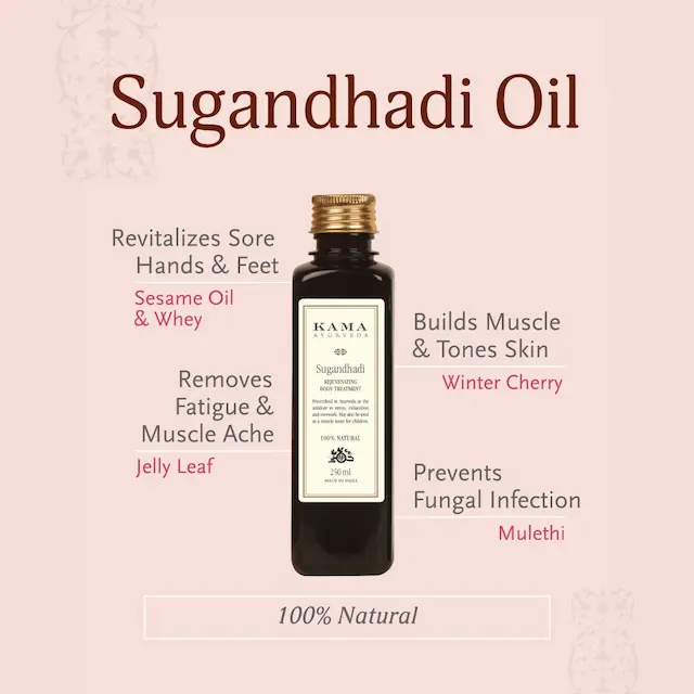 Sugandhadi Rejuvenating Body Treatment oil - Kama Ayurveda