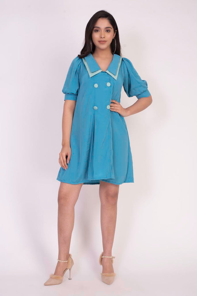 Women's Blue Shirt Dress