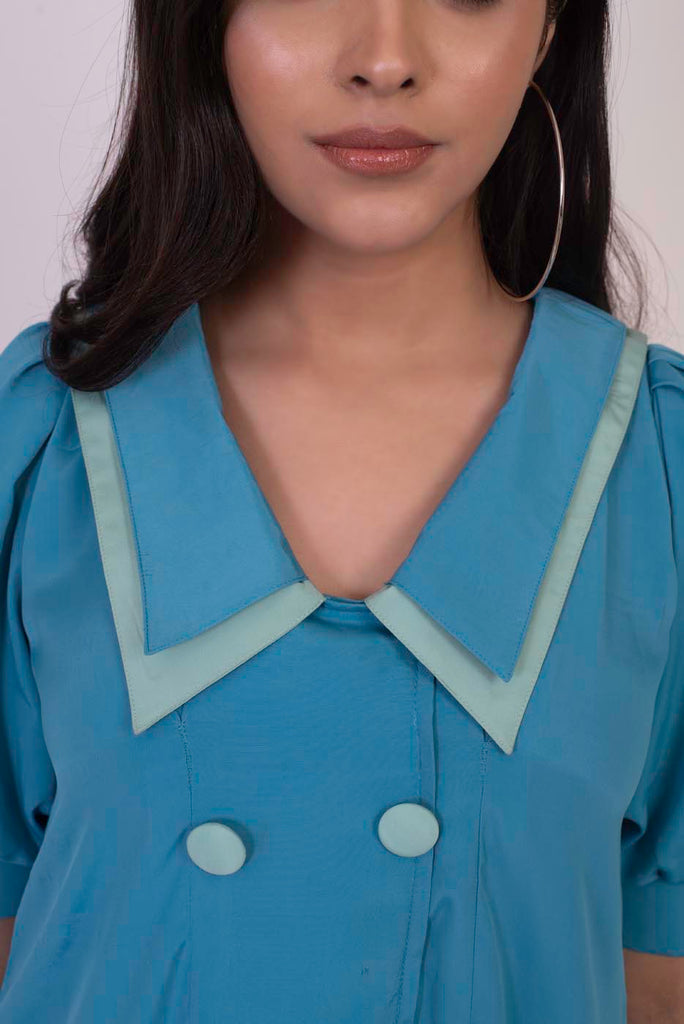 Women's Blue Shirt Dress