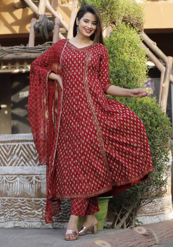 Women's Kurta And Palazzo Set Viscose Rayon