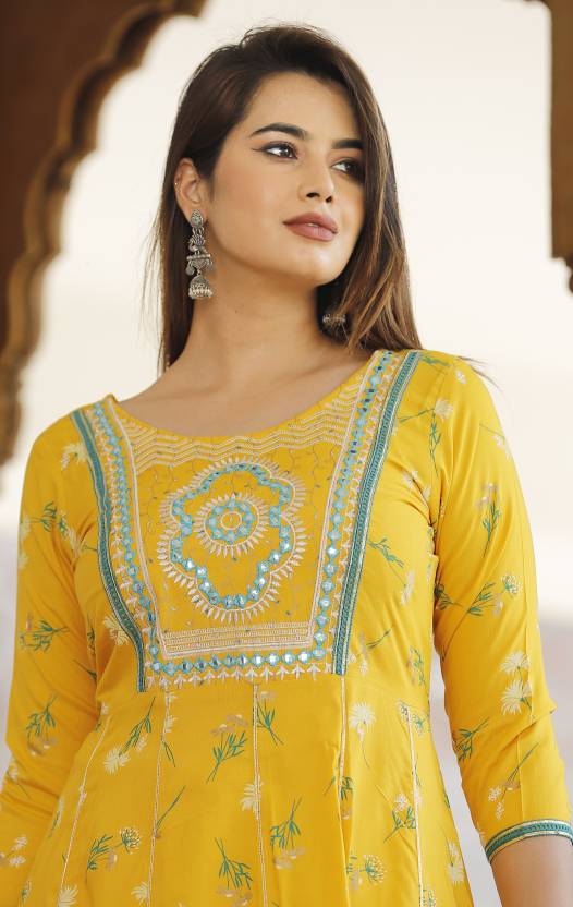 Women's Kurta And Palazzo Set