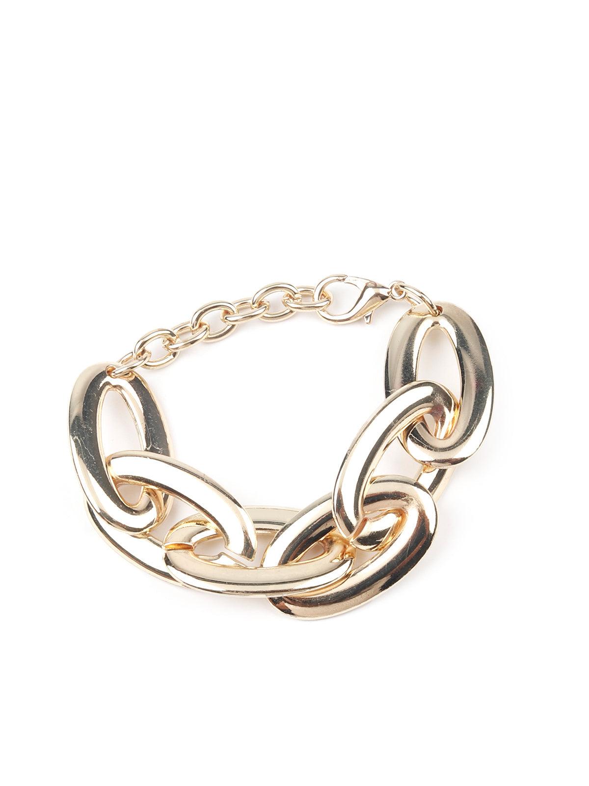 Women's Light Gold Chain Linked Bracelet - Odette