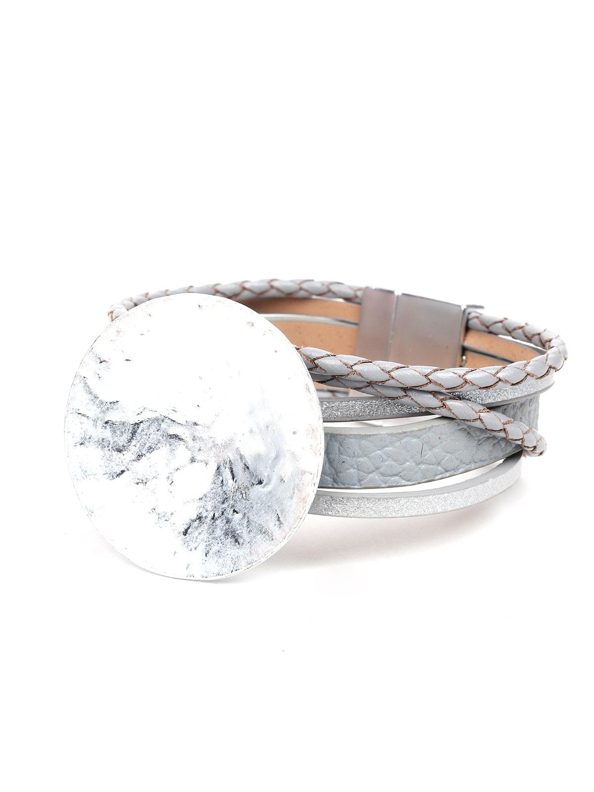 Women's Light Grey Stunning Broad Bracelet G - Odette