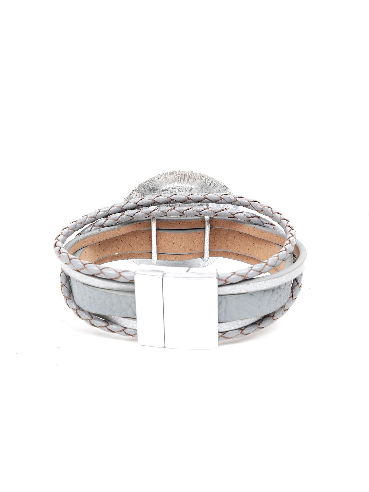 Women's Light Grey Stunning Broad Bracelet G - Odette