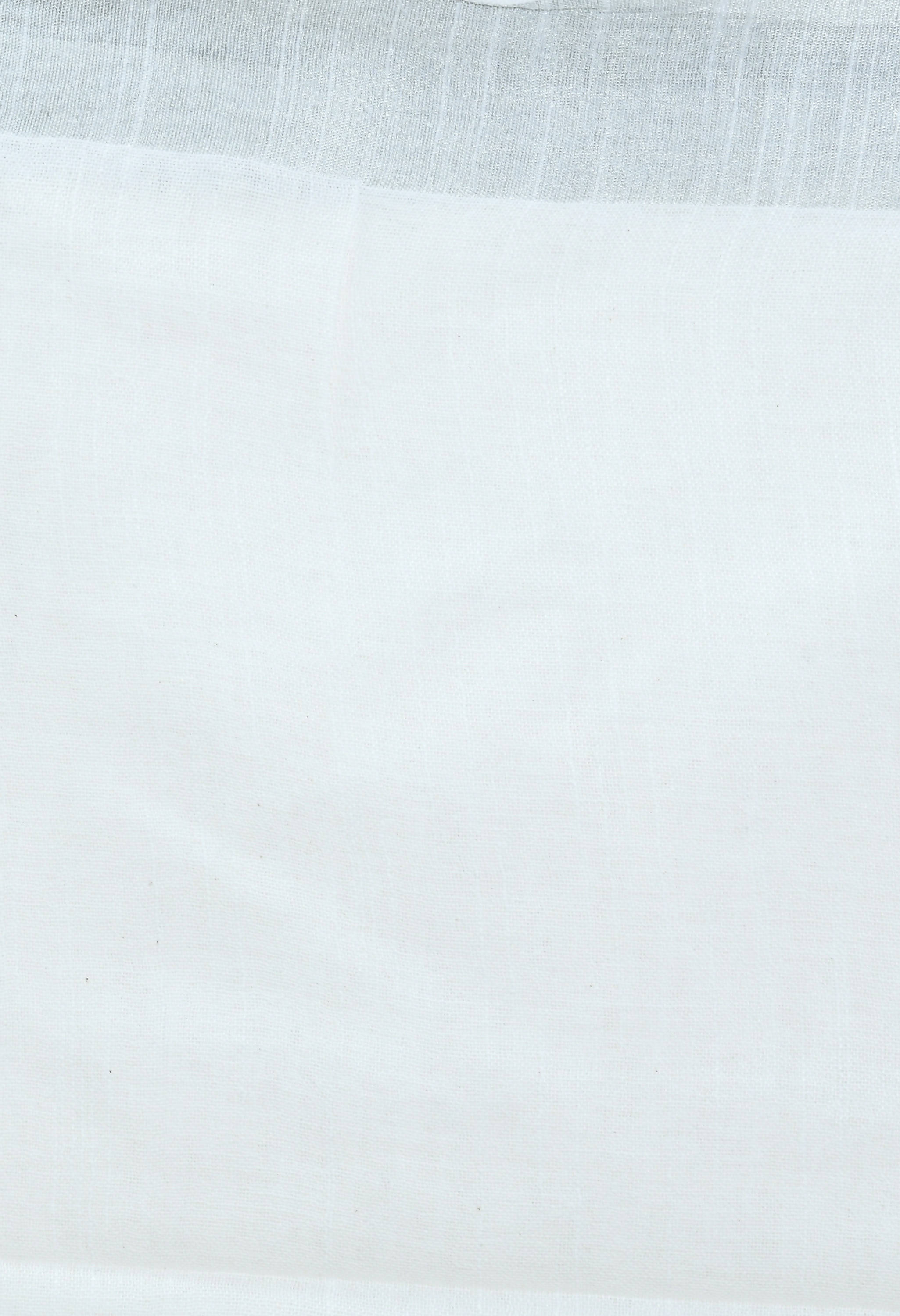 Women's Bhagalpuri Handloom Cotton White Color Saree Mfsaree_027 - Moeza