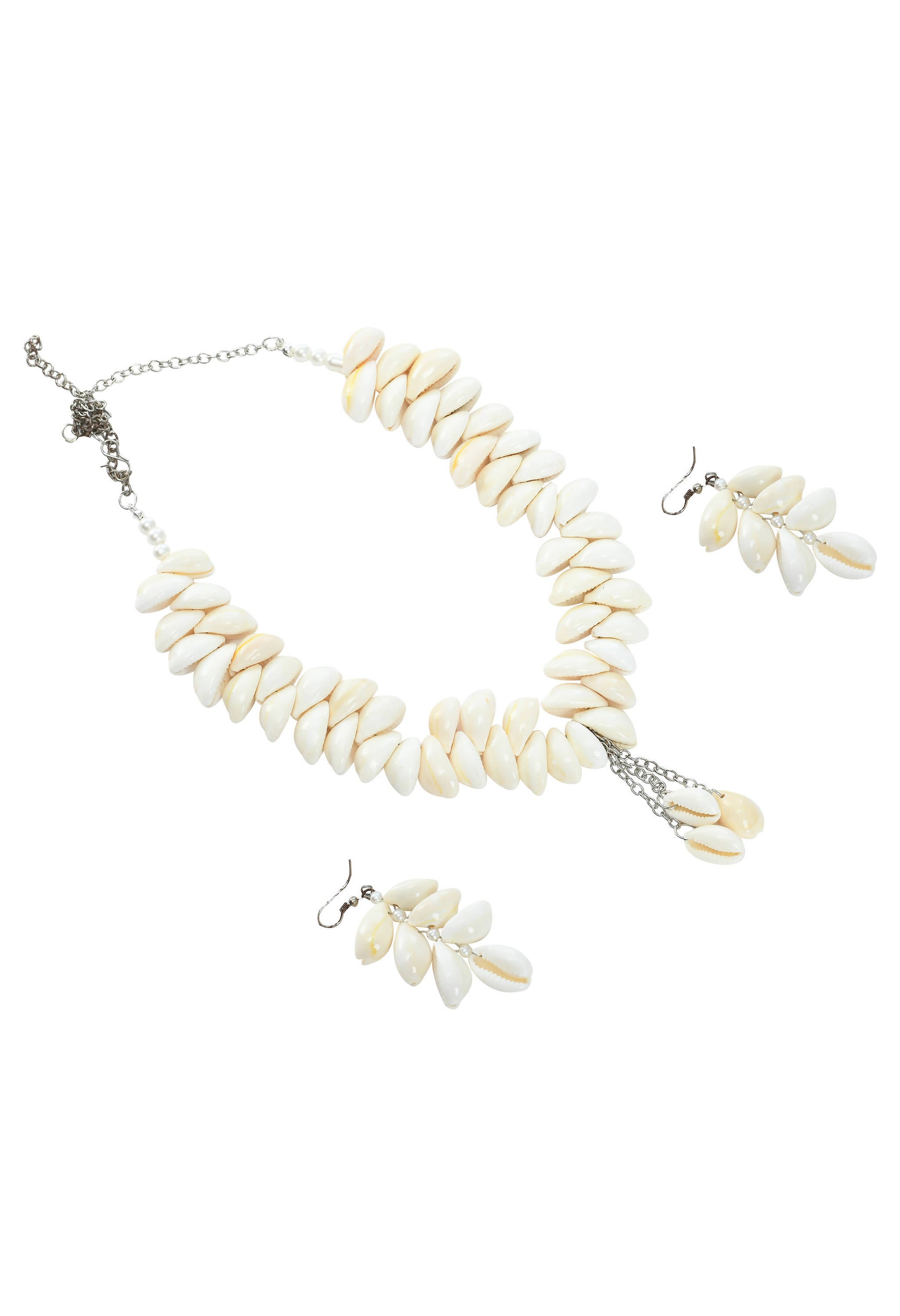 Trendia Traditional Cream Colour Seap design Necklace with Chain Jkms_080