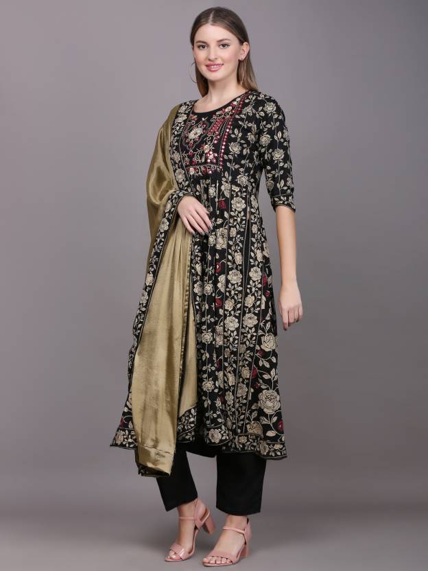 Women's Kurta And Palazzo Set Cotton Rayon